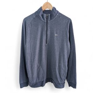 Travis Matthew Zachary 1/2 Zip Pullover Blue Medium